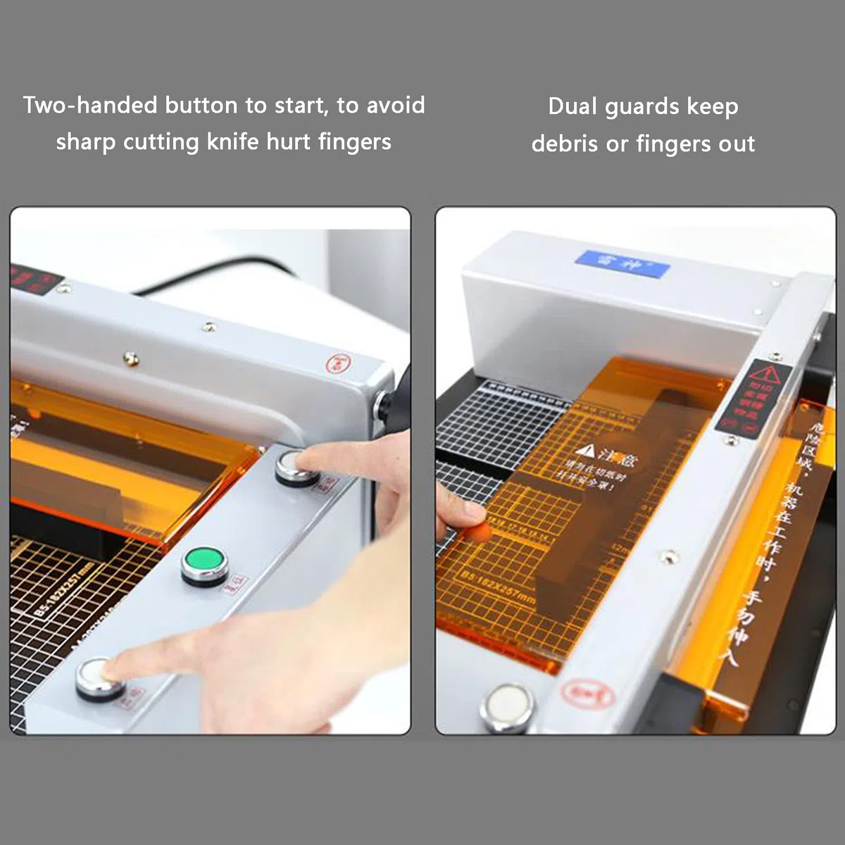 Elektrischer Papierschneider, robuster automatischer Trimmer für Karton, Leder und mehr, schneidet bis zu 40 mm, mit Gitterlinien, ideal für Büro, Zuhause und Schule