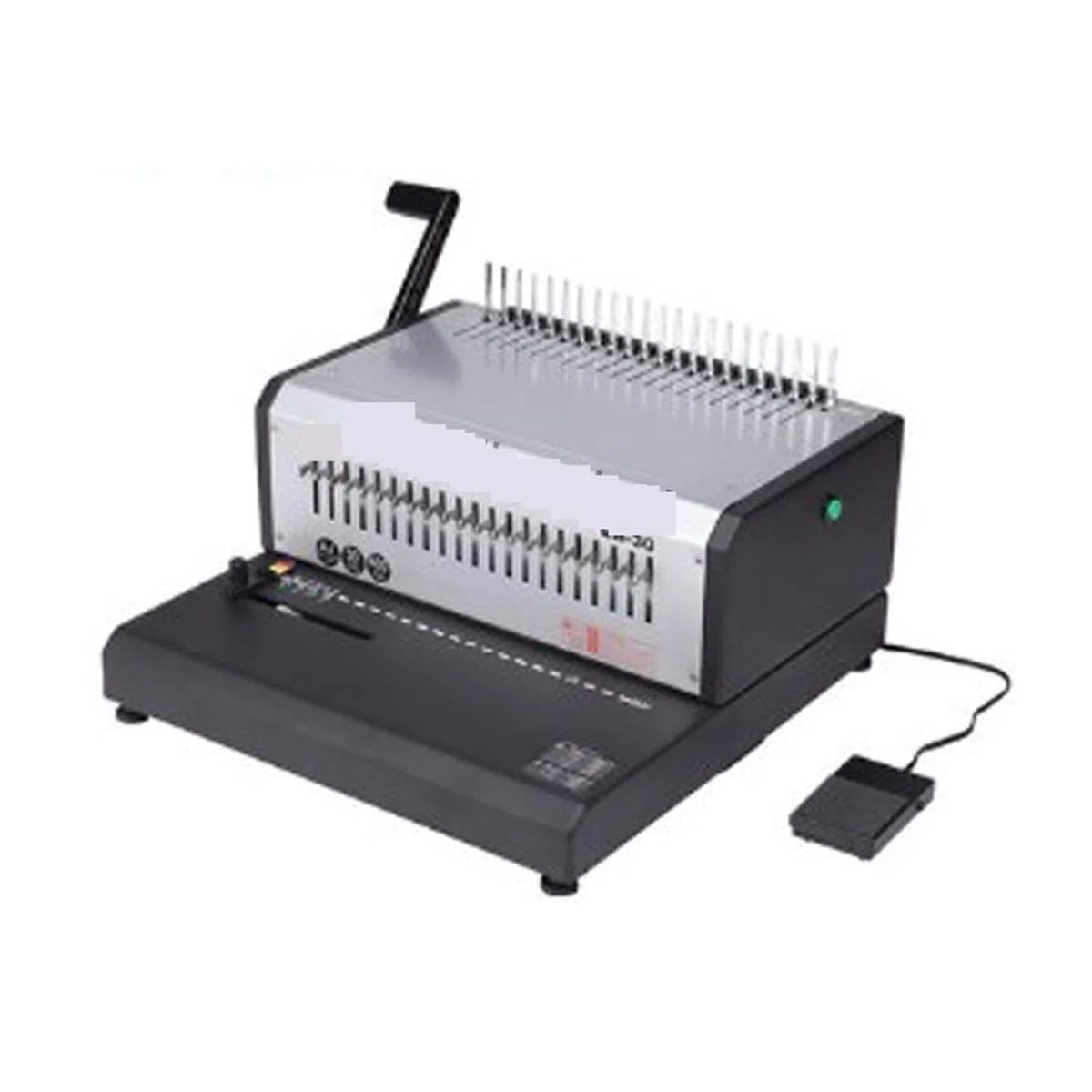 Bindegerät, Elektrische Kammbindemaschine im A4-Format EB-30 Elektrische Stanzmaschine 21 Löcher Gummiringclips Dual-Use-Bindemaschine