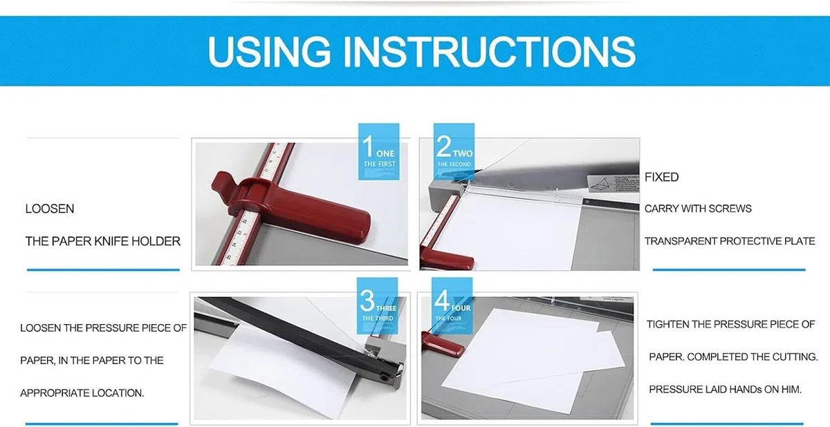 Papierschneider, Präzisions-Guillotine-Hebelschneider for Papier, Fotos, Bastelkarton usw. – Professioneller A4-Papierschneider