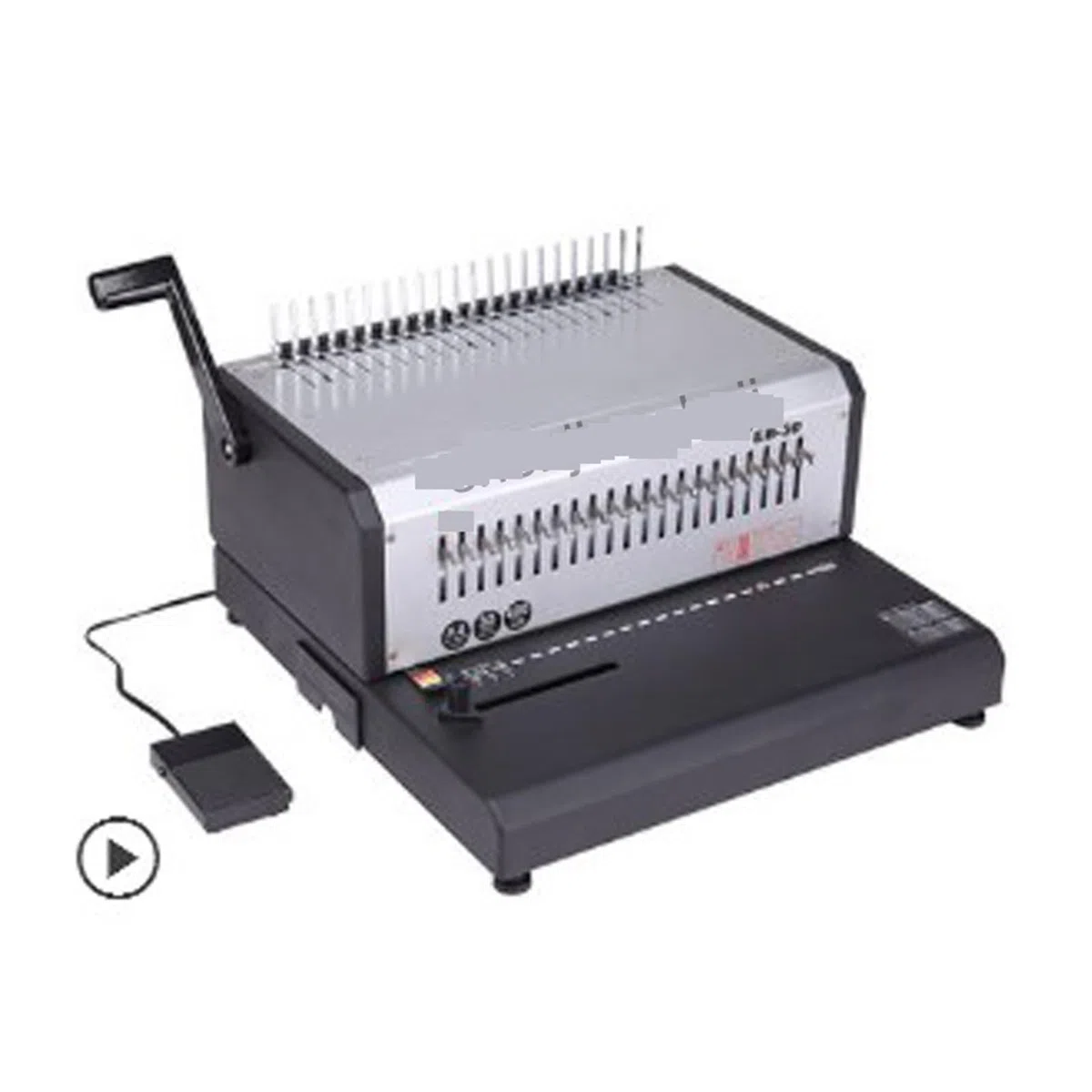 Bindegerät, Elektrische Kammbindemaschine im A4-Format EB-30 Elektrische Stanzmaschine 21 Löcher Gummiringclips Dual-Use-Bindemaschine