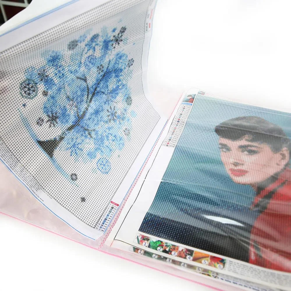 Mikankawa A3-Datei, vertikale Dokumentenmappe, 30 Seiten, für Diamantkunst, Poster, Blueprint, Testpapier, Malerei, Aufbewahrung (schwarz)