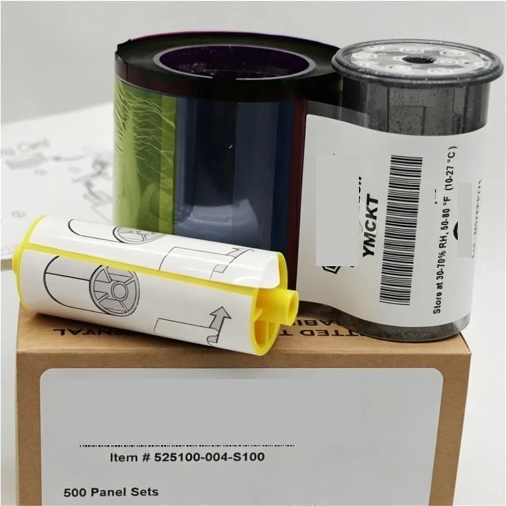 Farbband-Set for Kartendrucker YMCKT 525100-004-s100, passend for Drucker der Serie Entrust Sigma DS1, DS2, DS3(525100-001-s100)
