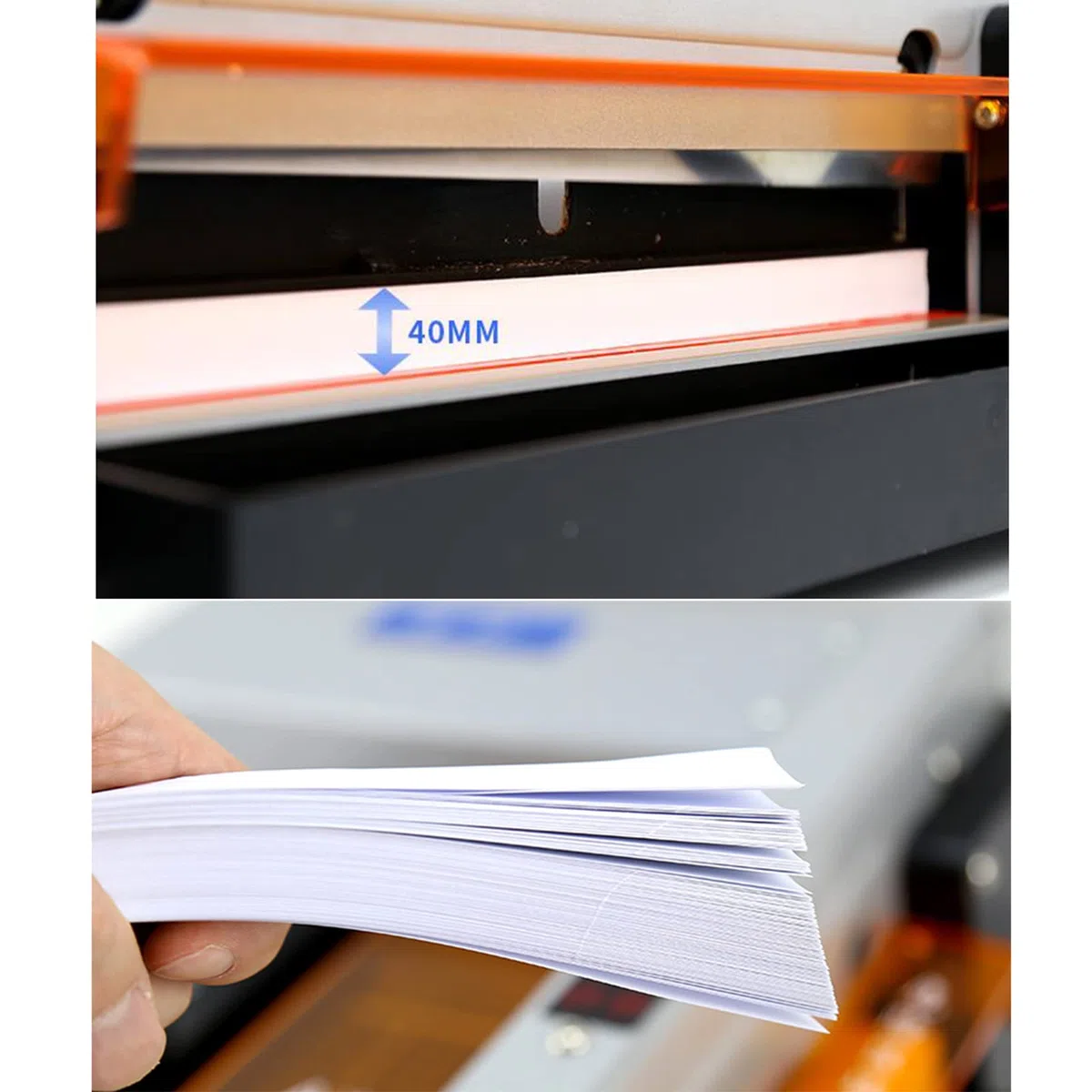 Elektrischer Papierschneider, robuster automatischer Trimmer für Karton, Leder und mehr, schneidet bis zu 40 mm, mit Gitterlinien, ideal für Büro, Zuhause und Schule