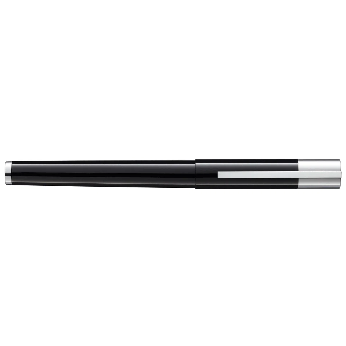 LAMY scala Füllhalter 079 - Füller mit polierter Glanzlackveredelung in der Farbe Schwarz / 14 kt. Goldfeder, partiell platiniert - Federstärke M