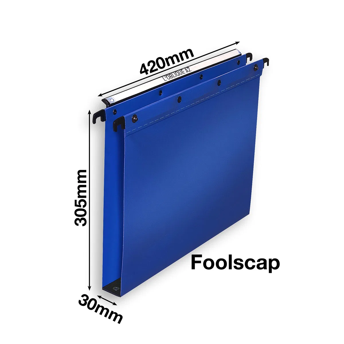 L Oblique Hängemappen im Folio-Format blau