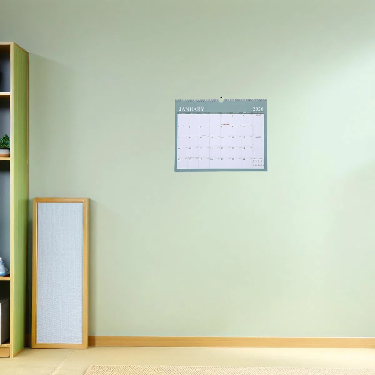 Alipis Querformat Wandkalender Monatsplaner Jahreskalender mit Internationalen Feiertagen für Homeoffice Planer mit Notizfeldern zum Aufhängen