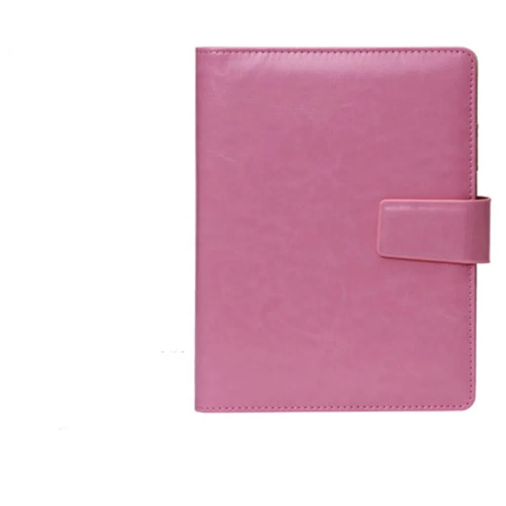 Business Meeting Record Loseblatt Büro Spiralblock Binder Bindeschnalle Design PU-Linie verdickt Notizblock Organizer A5 B5, B5 Pink, 2St