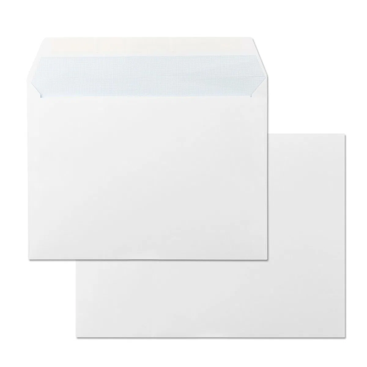 Briefumschläge aus Papier, weiß, Umschlag DIN C4, 229 x 324 mm, Umschlag aus Papier mit Verschluss aus Silikon für Dokumente, Versand oder Lagerung · m-office (2000 Stück, 229 x 324 mm))