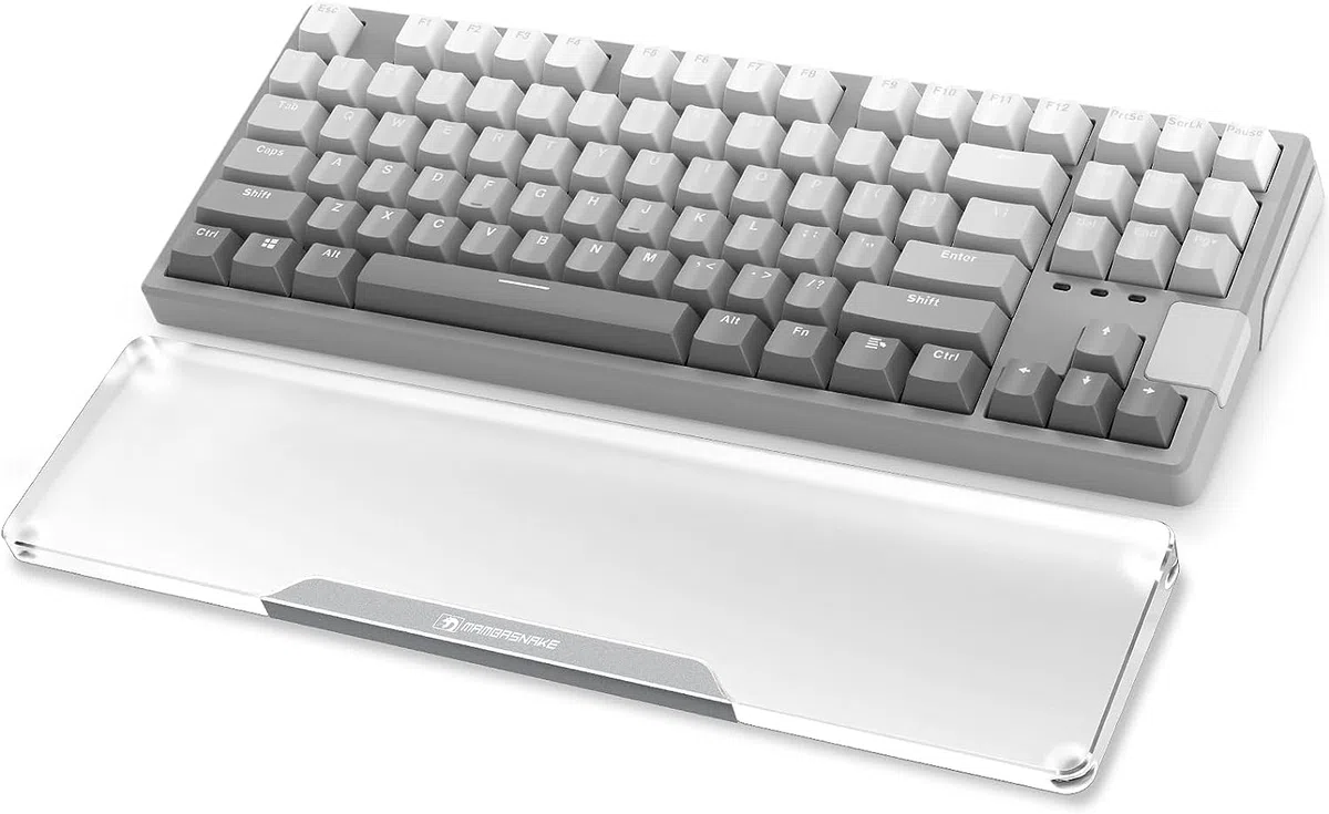 TENKEYLESS Tastatur-Handgelenkauflage aus Acryl, 80 % Tastatur, mechanische Tastaturen, ergonomische Handballenauflage für Computertastatur, rutschfeste Unterseite, Handgelenkpolster für