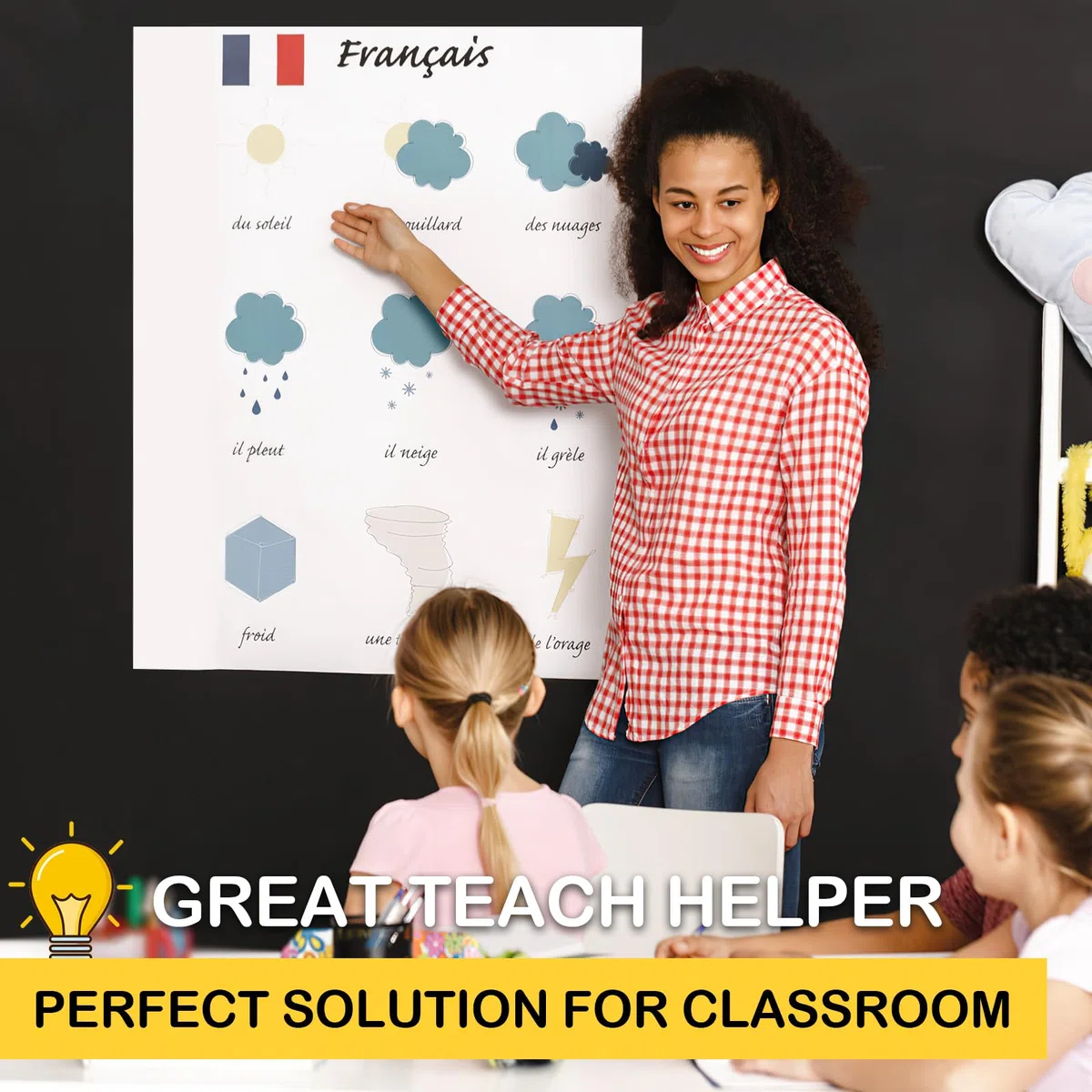 COIDEA Staffeleiblock, 63,5 x 76,2 cm, große Haftnotizen für die Wand, super klebriges Staffeleipapier, selbstklebendes Flipchart-Papier für Lehrer und Büro, Weiß, 30 Blatt/Block, insgesamt 4 Blöcke